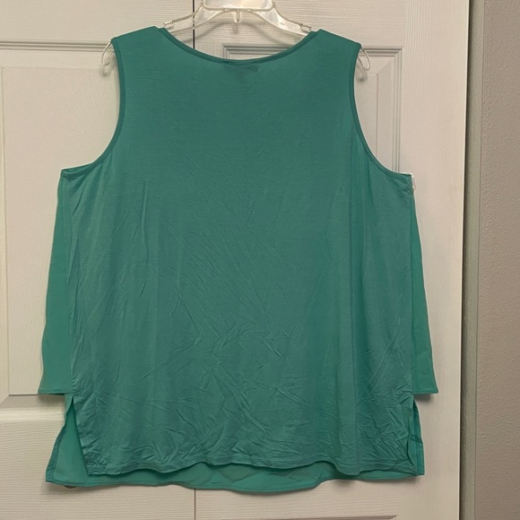 NWT DG2 by Diane Gilman Double Front Layer Dressy Tank Top Blouse XL - Picture 6 of 14
